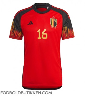 Belgien Thorgan Hazard #16 Hjemmebanetrøje VM 2022 Kortærmet